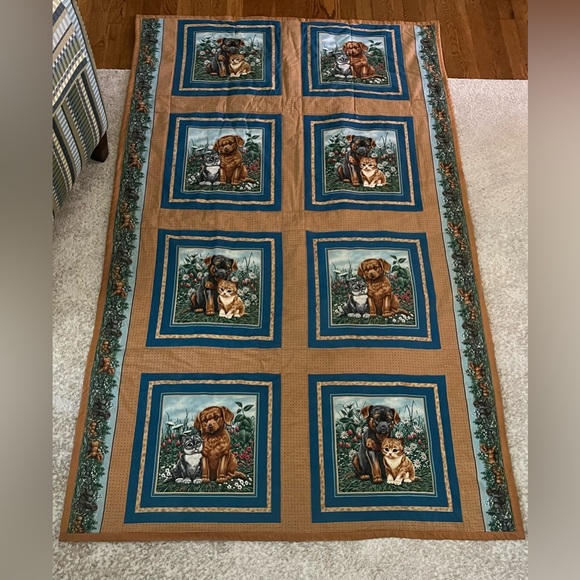 Homemade Blanket With Cat & Dog Theme